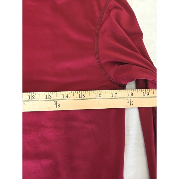Nike Pro Combat Dri-FIT Compression Shirt Burgundy Red Long Sleeve Base Layer XL - Picture 9 of 13